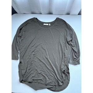 Babaton Womens Top‎ Size S Olive Green 3/4 Sleeve Casual Blouse Tunic